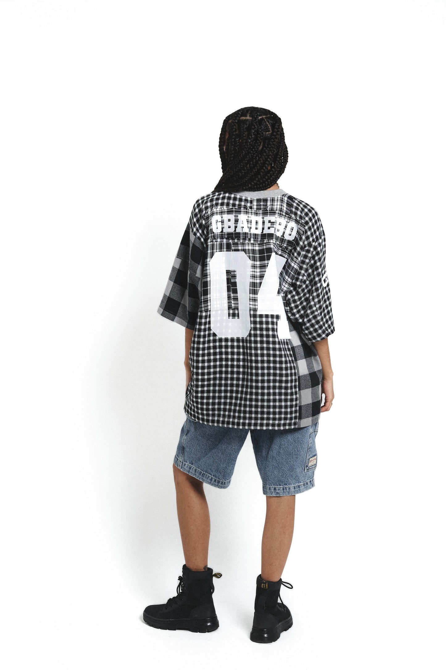 Upcycled Flannel Jersey - Monochrome